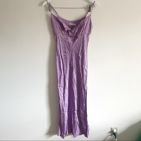ZARA Blogger Favorite Satin Slip Dress - Picture 8 of 9